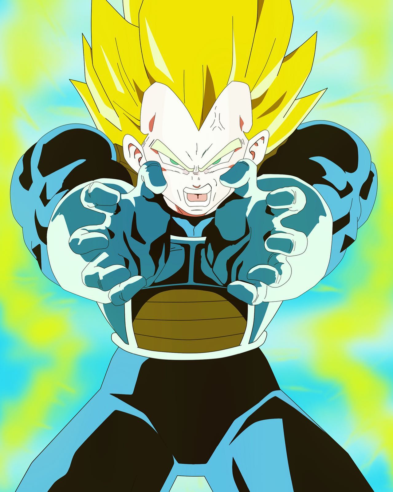 Vegeta SS4 Final Flash Charging by johnny120588 on DeviantArt