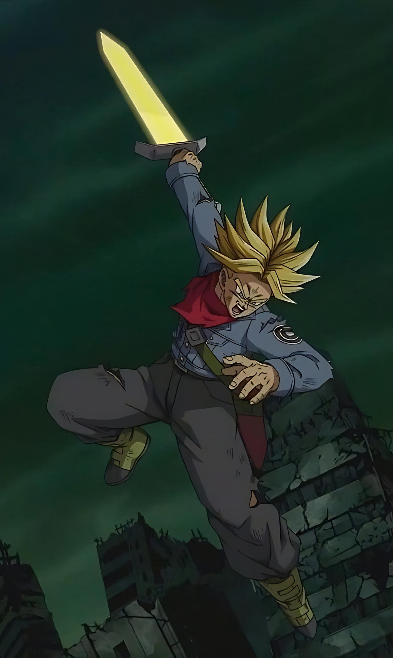 SS Trunks attacking by johnny120588 on DeviantArt
