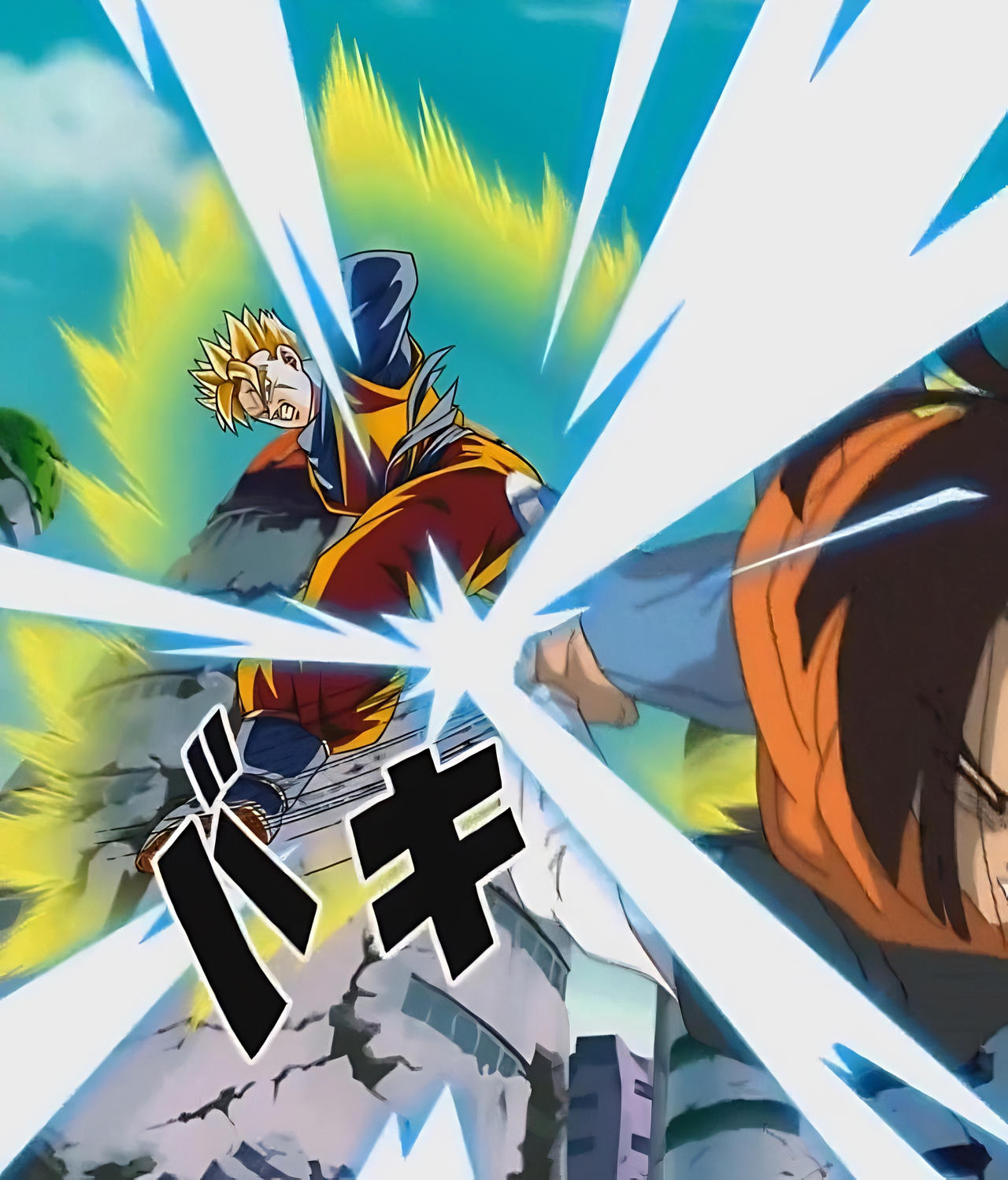 SS Future Gohan hitting the android by johnny120588 on DeviantArt