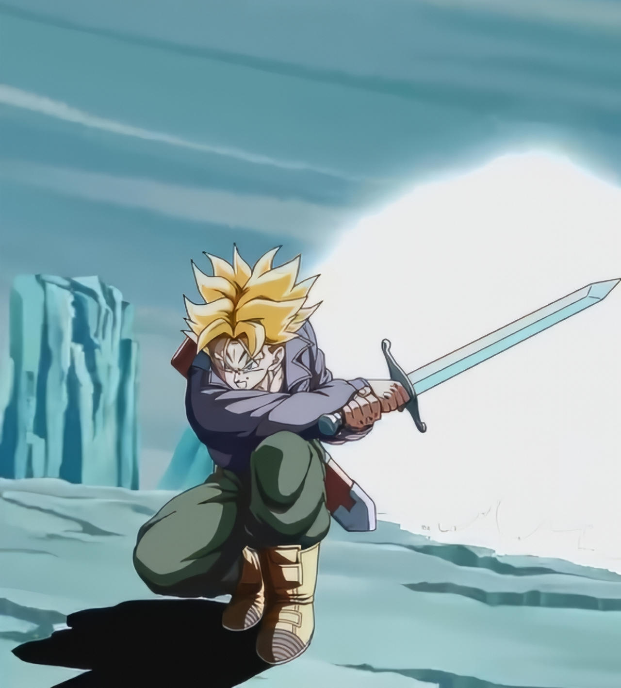 Future Trunks finishing opponent by johnny120588 on DeviantArt