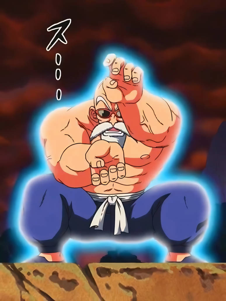 Master Roshi On Red Robe Master Roshi concentrating by johnny120588 on DeviantArt