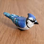 Blue jay animal totem, polymer clay