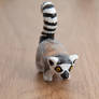 Ring-tailed lemur, polymer clay