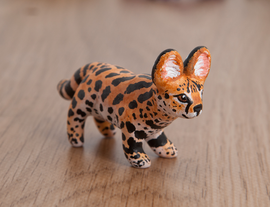 Serval totem, polymer clay by lifedancecreations Serval totem, polymer clay by lifedancecreations