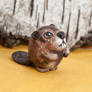 Beaver polymer clay sculpture