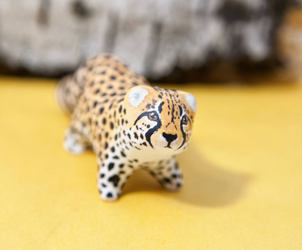 Cheetah polymer clay figurine by lifedancecreations on DeviantArt