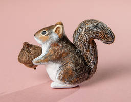 Squirrel with real acorn