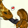 Giraffe and Squirrel