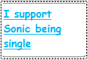 Sonic being single stamp