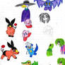 Unova starters doddle and others