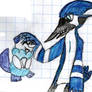 Mordecai petting Oshawott