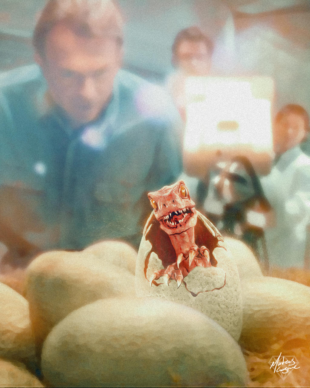 Hatching Raptor Prop Raptor hatching inside Jurassic Park's lab by MateusCosme on DeviantArt