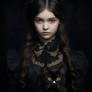 RooZombie photo of a girl in a black victorian dre