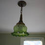 Green Hanging Tulip Lamp