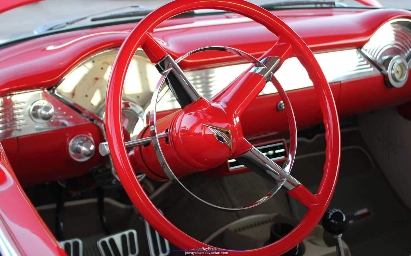 Red 1955 Chevrolet Bel Air