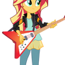 Sunset Shimmer playing da guitar!