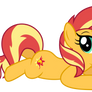 Sunset laying down