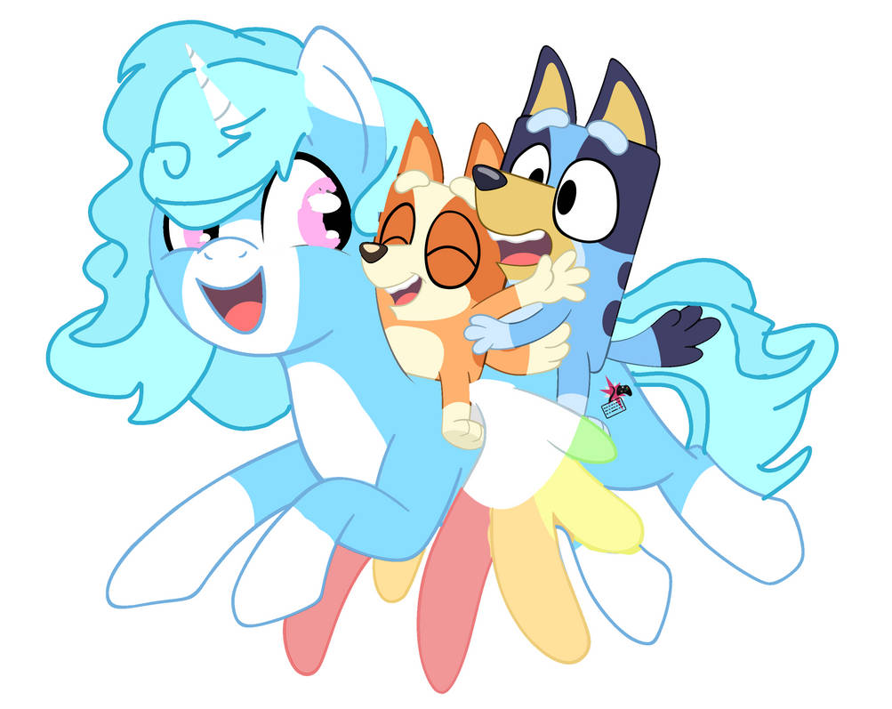 Jemima Sparkle giving Bluey and Bingo a nice ride by JemimaSparkle on ...