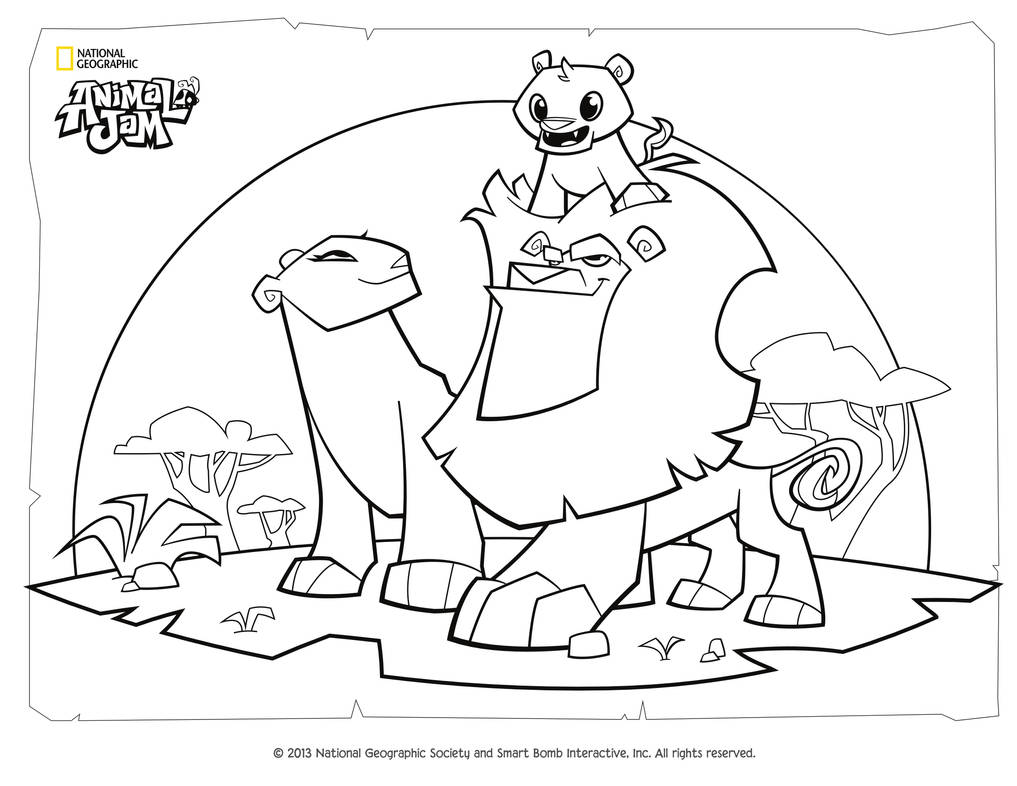 Animal Jam Coloring Page Lion Family by DigiPonyTheDigimon on ...