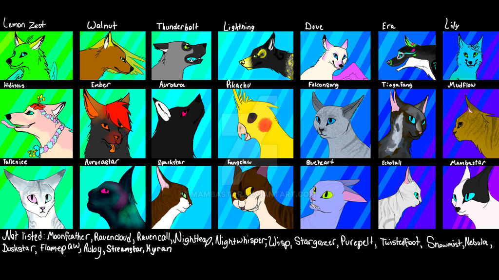 Deviantart Character Chart Character Chart 1 by Mambastar on DeviantArt
