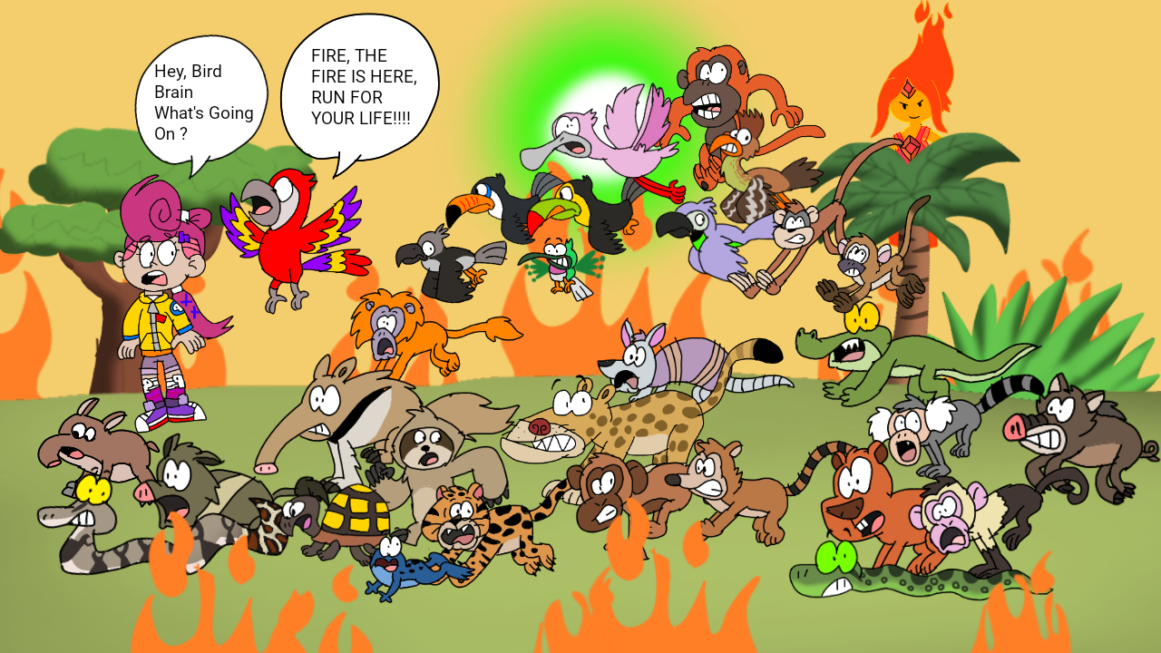 The fire in the Amazon forest by SidabaTheToonLord on DeviantArt