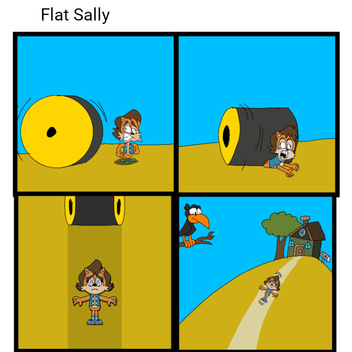 STTL Cartoon Comics : Flat Sally by SidabaTheToonLord on DeviantArt