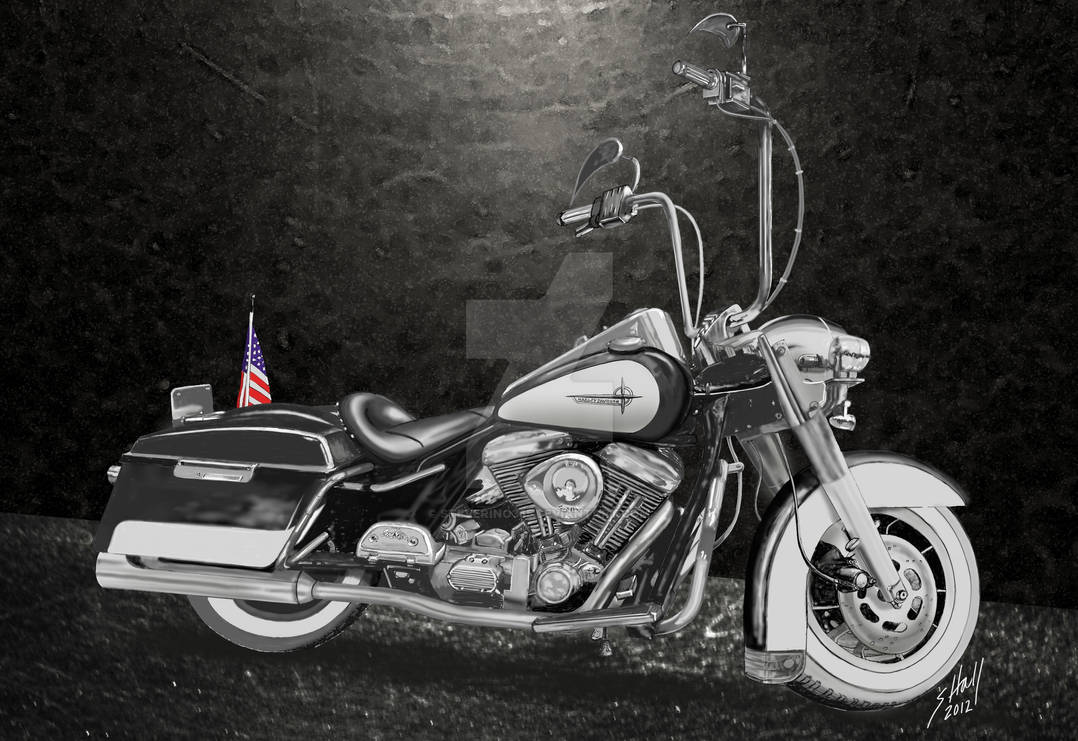 Bob's Harley with a new background.