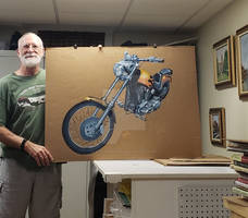 Cardboard Chopper for my Bike Week poster design.