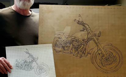 2002 Ironhorse Custom chopper Sketches