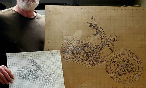 2002 Ironhorse Custom chopper Sketches