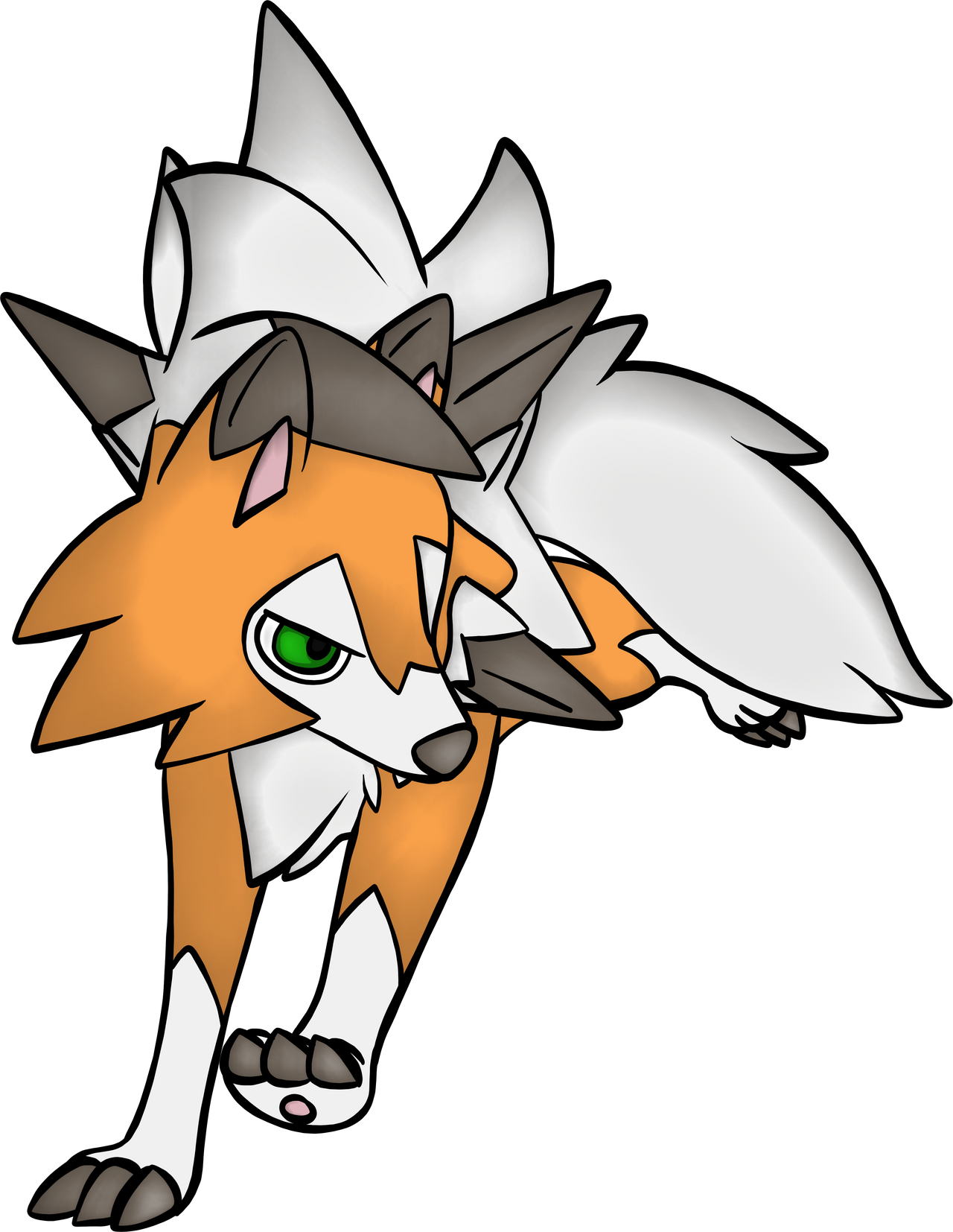 Lycanroc Dusk Form runs by SofieAngel on DeviantArt
