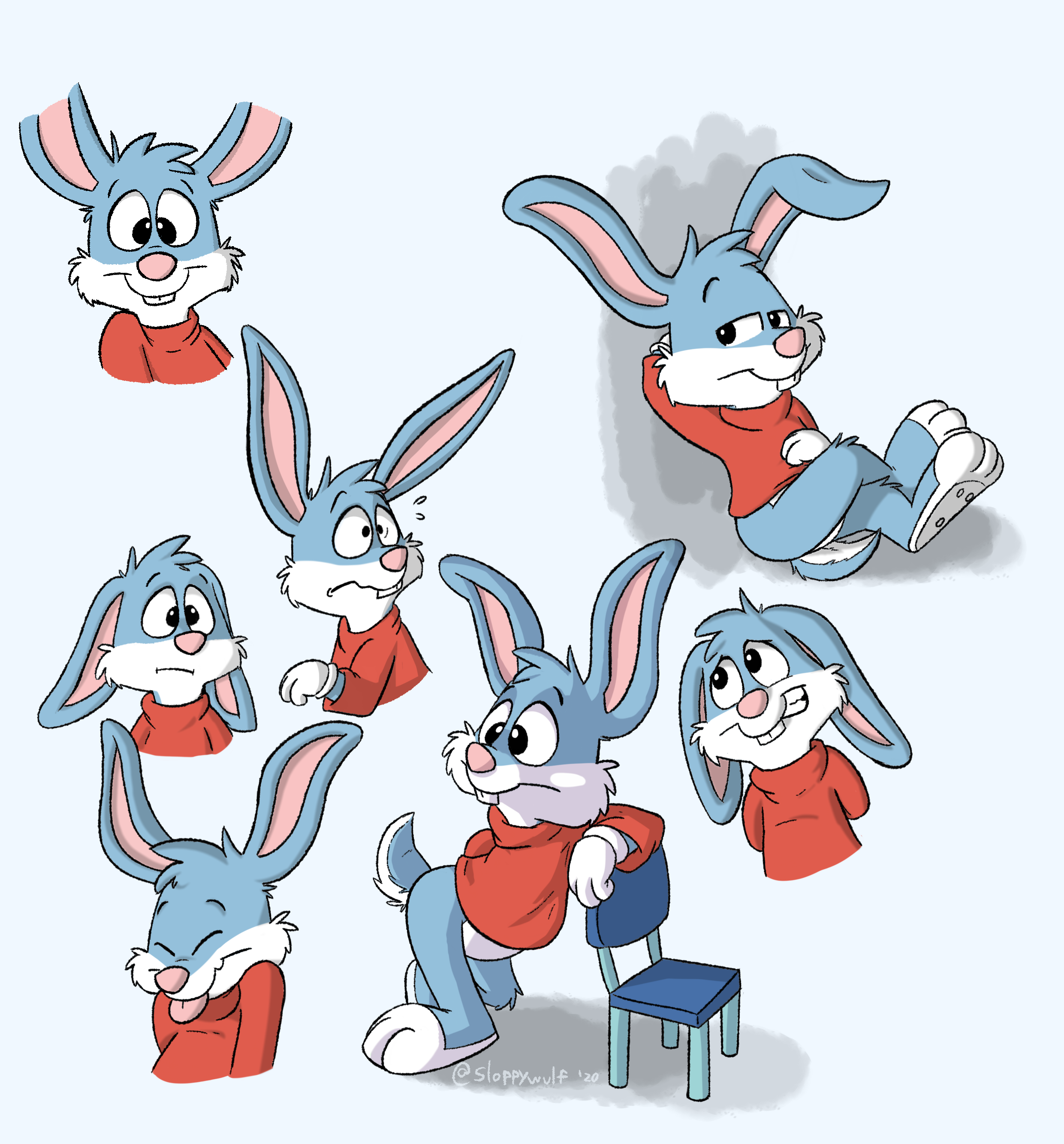 Buster Cornbread Deviantart Fanart - Buster Bunny by Sloppywulf on DeviantArt