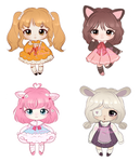 [4/4 OPEN] CHIBI adoptable auction by NatsuGumiArt