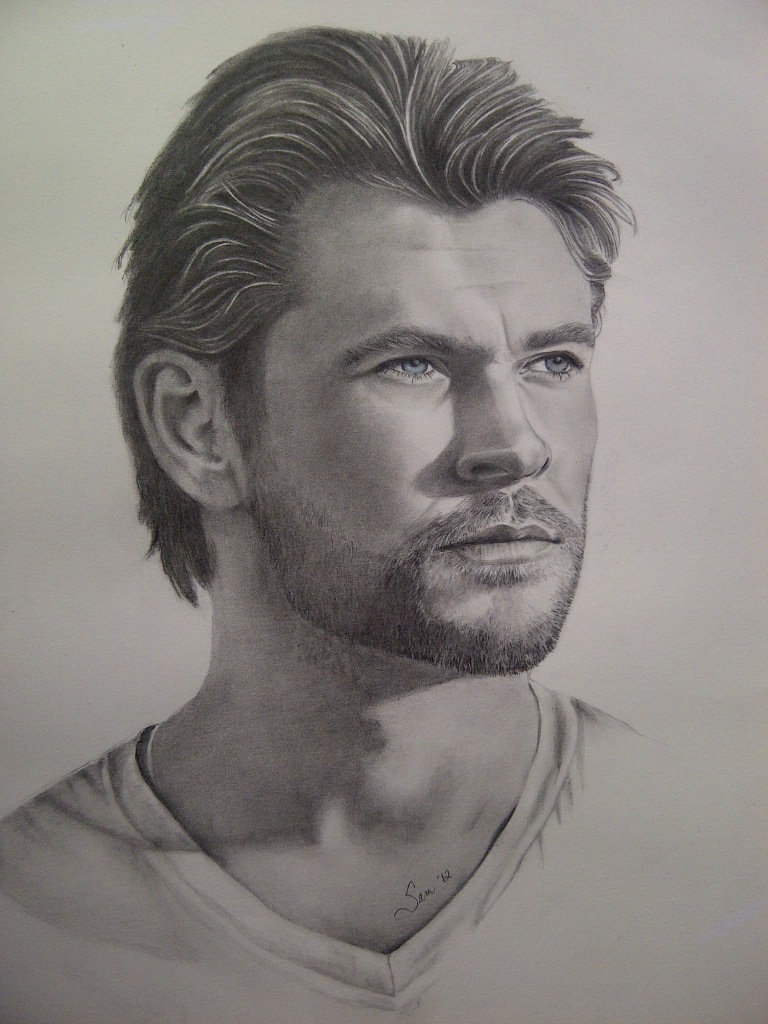  Chris Hemsworth final drawing by Samwise45 on DeviantArt