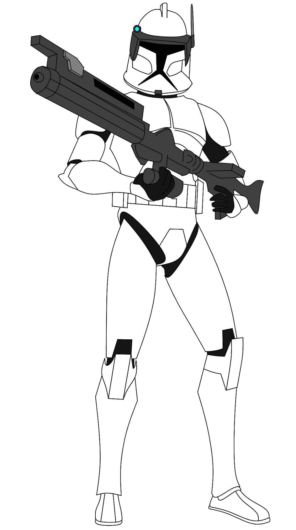 How To Draw A Clone Trooper Gun