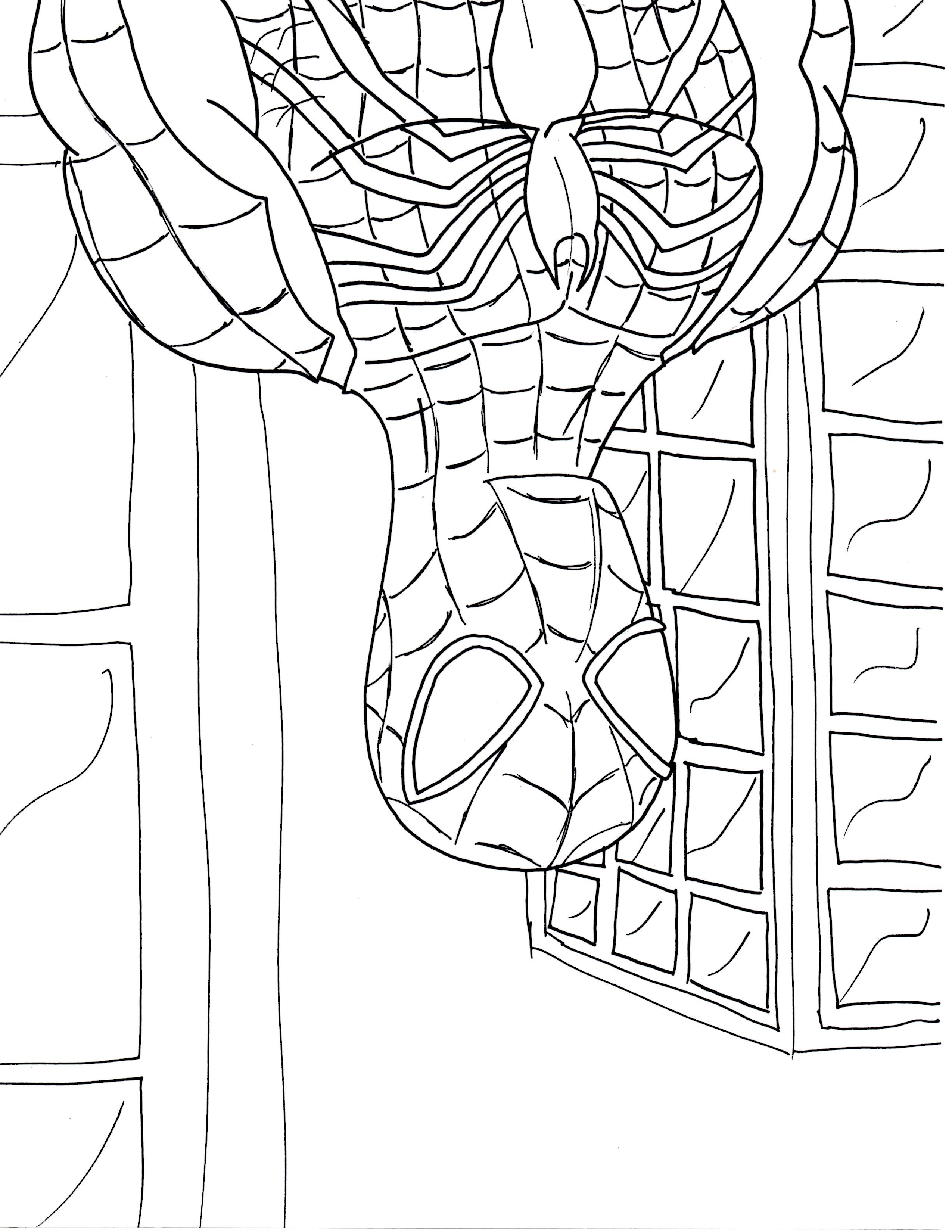 Fat Spiderman Coloring Page