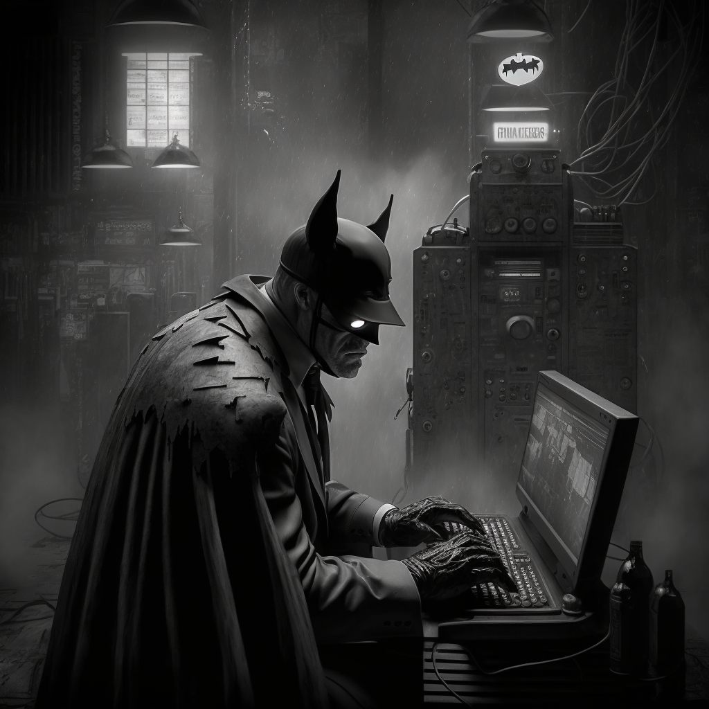 Batman at Batcomputer (Midjourney) by FBOMBheart on DeviantArt