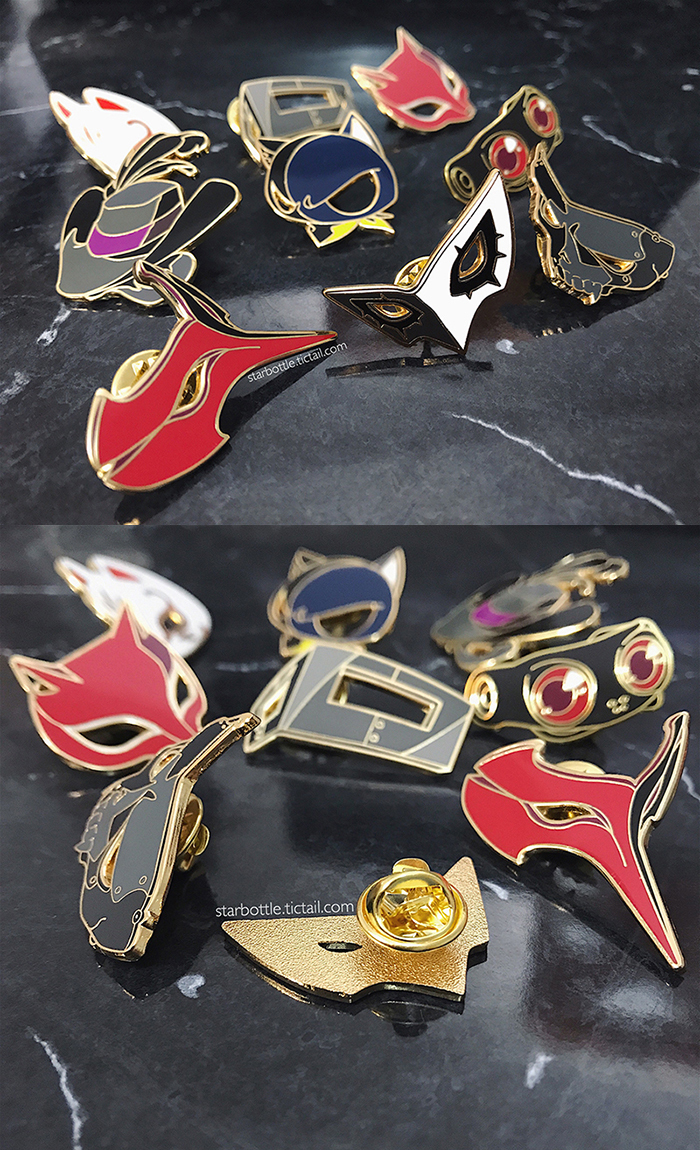 Persona5 Masks Enamel Pins by Aka-Shiro on DeviantArt