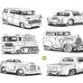 Classic Car Sketches