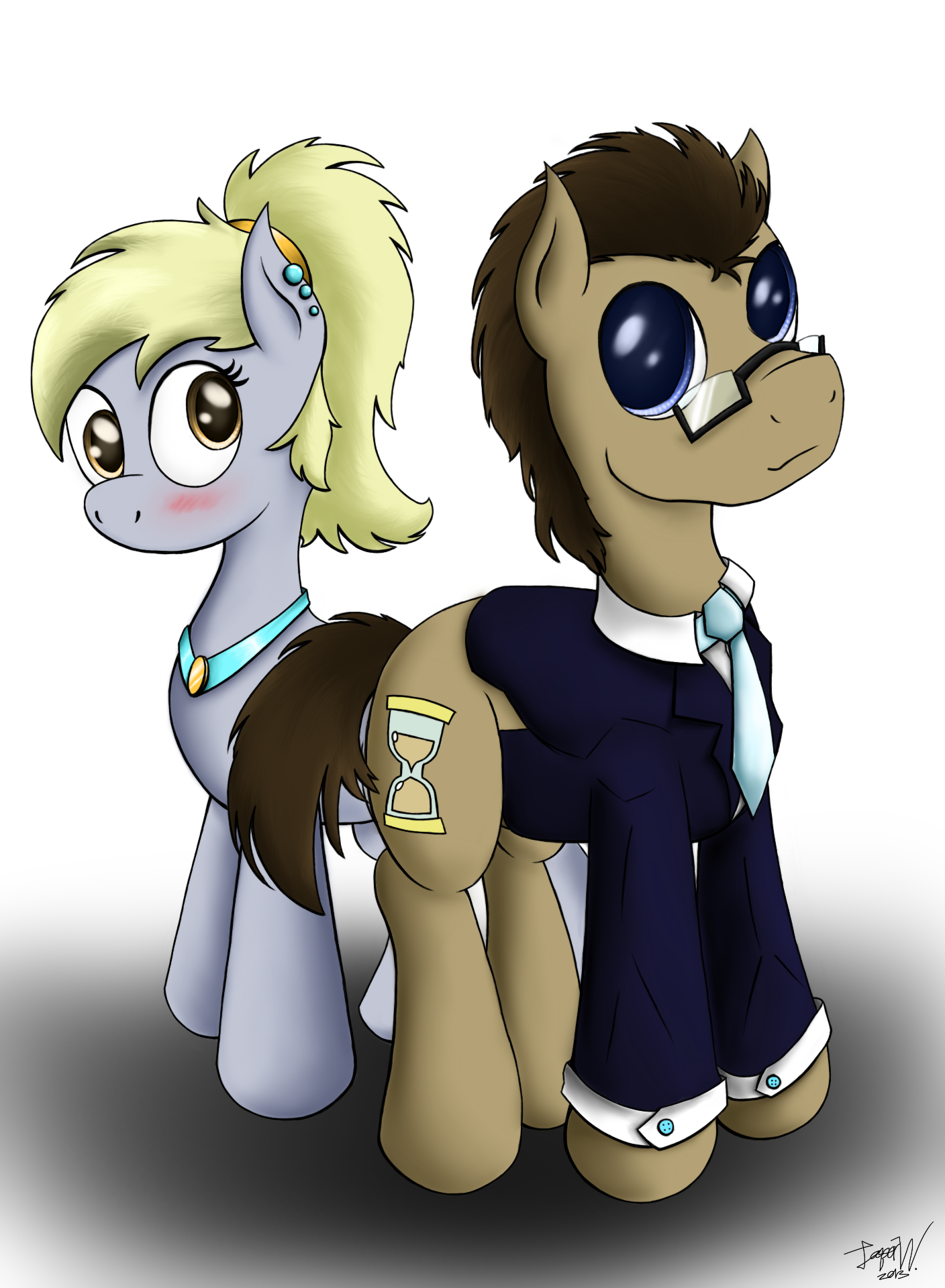 Doctor and Derpy- Ready for the Gala