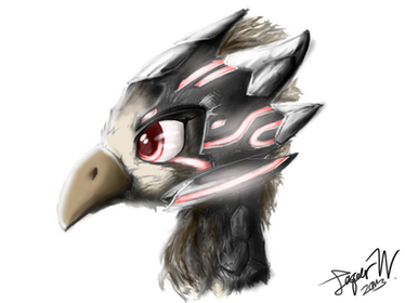 Sci-Fi Fantasy Bird portrait thingy