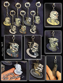 Turian Shrinky-Dink Keychains