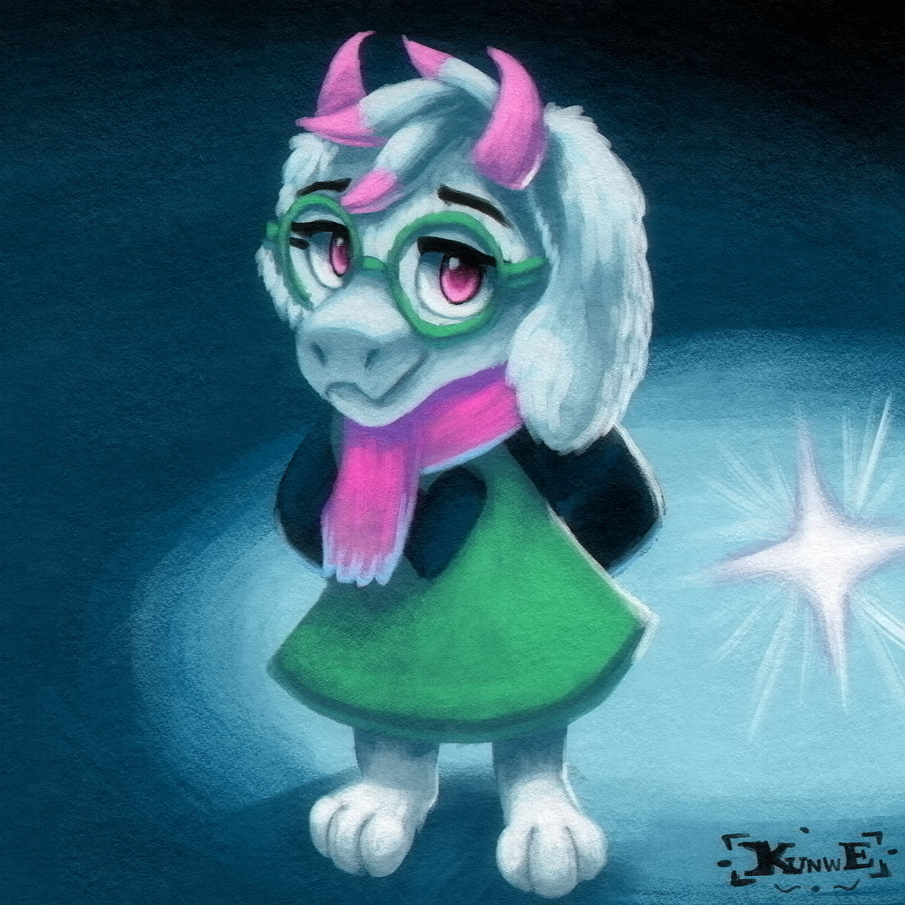 Little Ralsei Tiny prince ralsei by Kunwe on DeviantArt