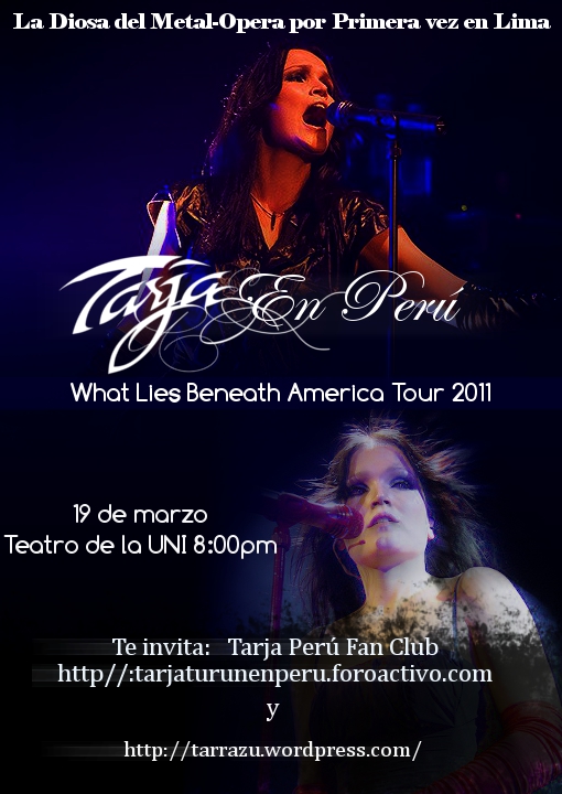 Tarja Turunen Flyer Peru