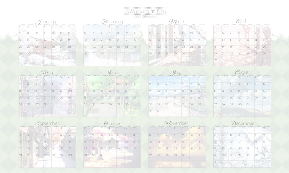MMC 2017 Calendar by xionmei on DeviantArt