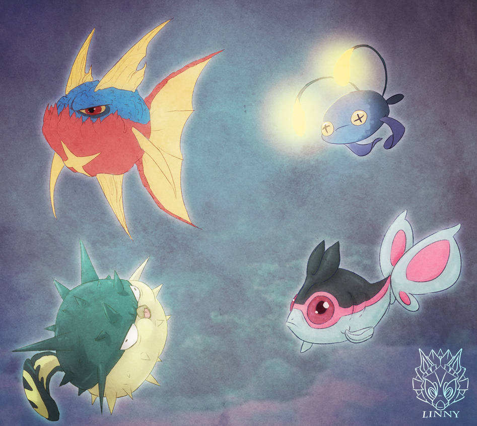 Fish Pokemon by LinnyIllustrates on DeviantArt
