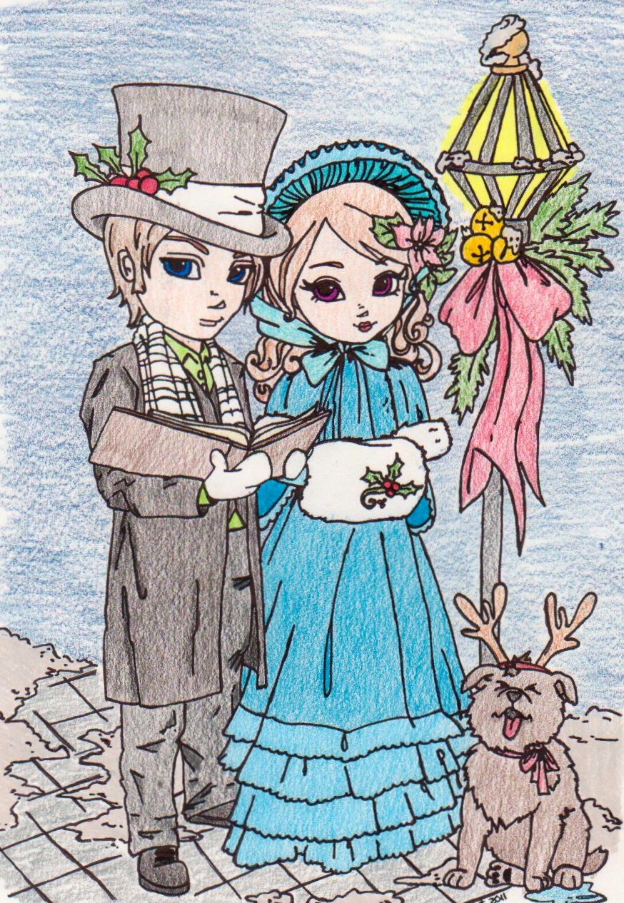 XMAS Carolers Coloured