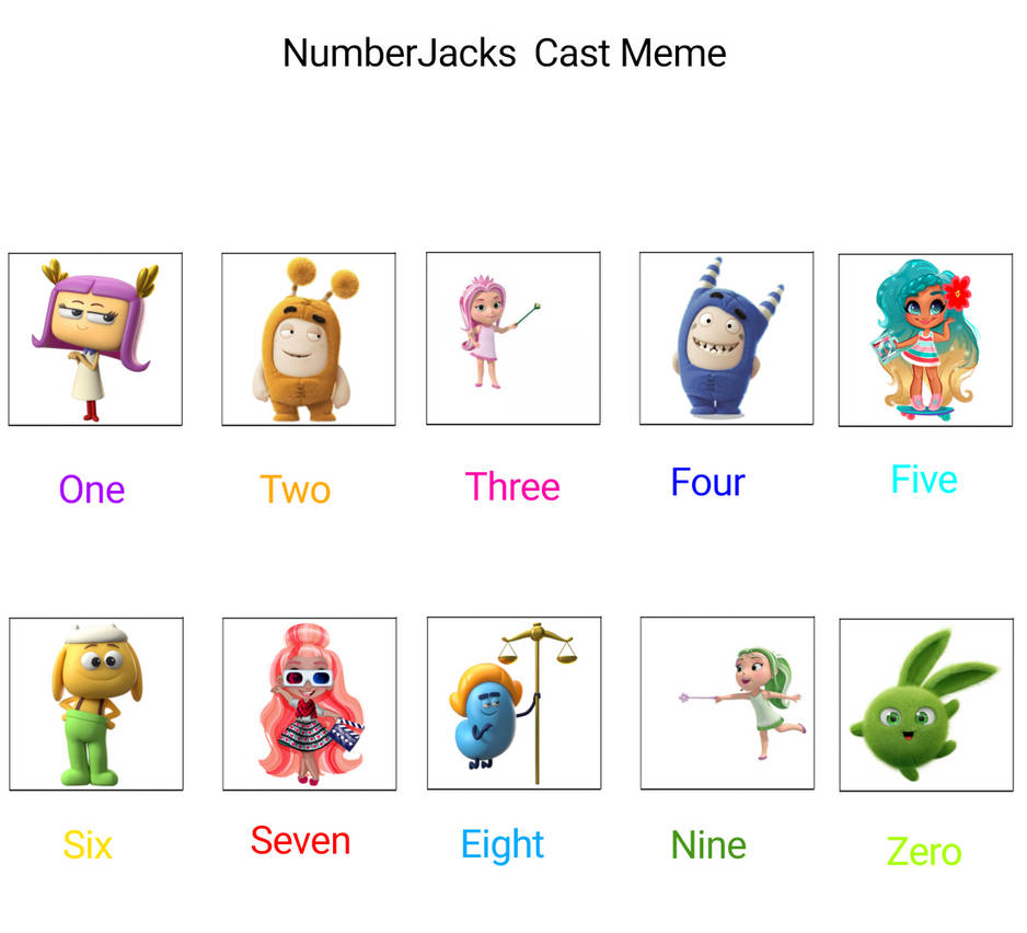 Numberjcaks My Numberjacks Cast Meme by StarshineRapGirl on DeviantArt