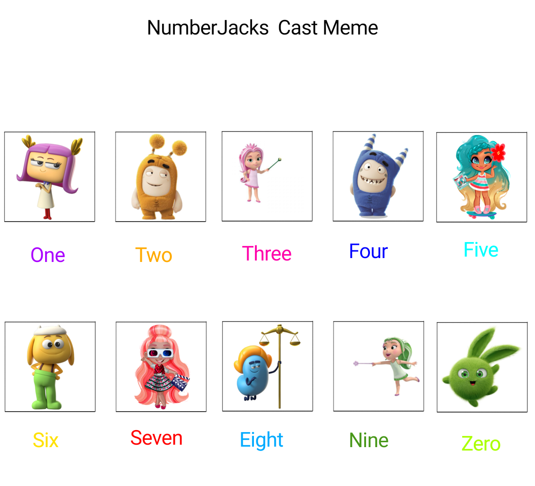 Numberjcaks My Numberjacks Cast Meme by StarshineRapGirl on DeviantArt