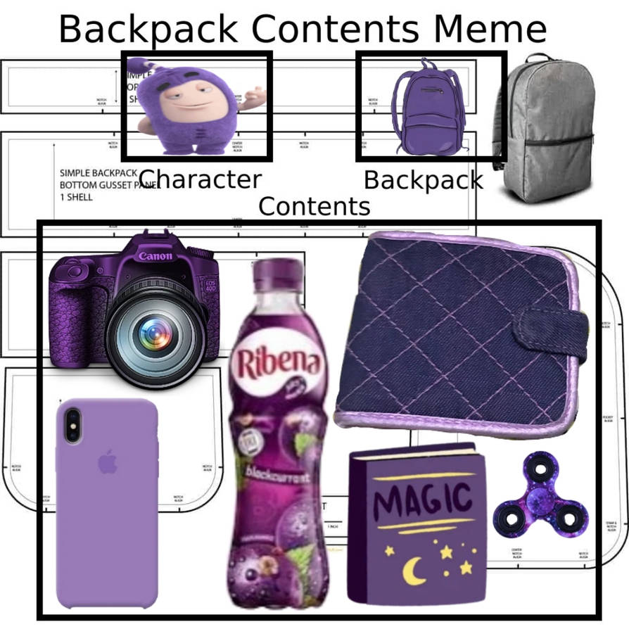 Jeff: Backpack Contents by StarshineRapGirl on DeviantArt